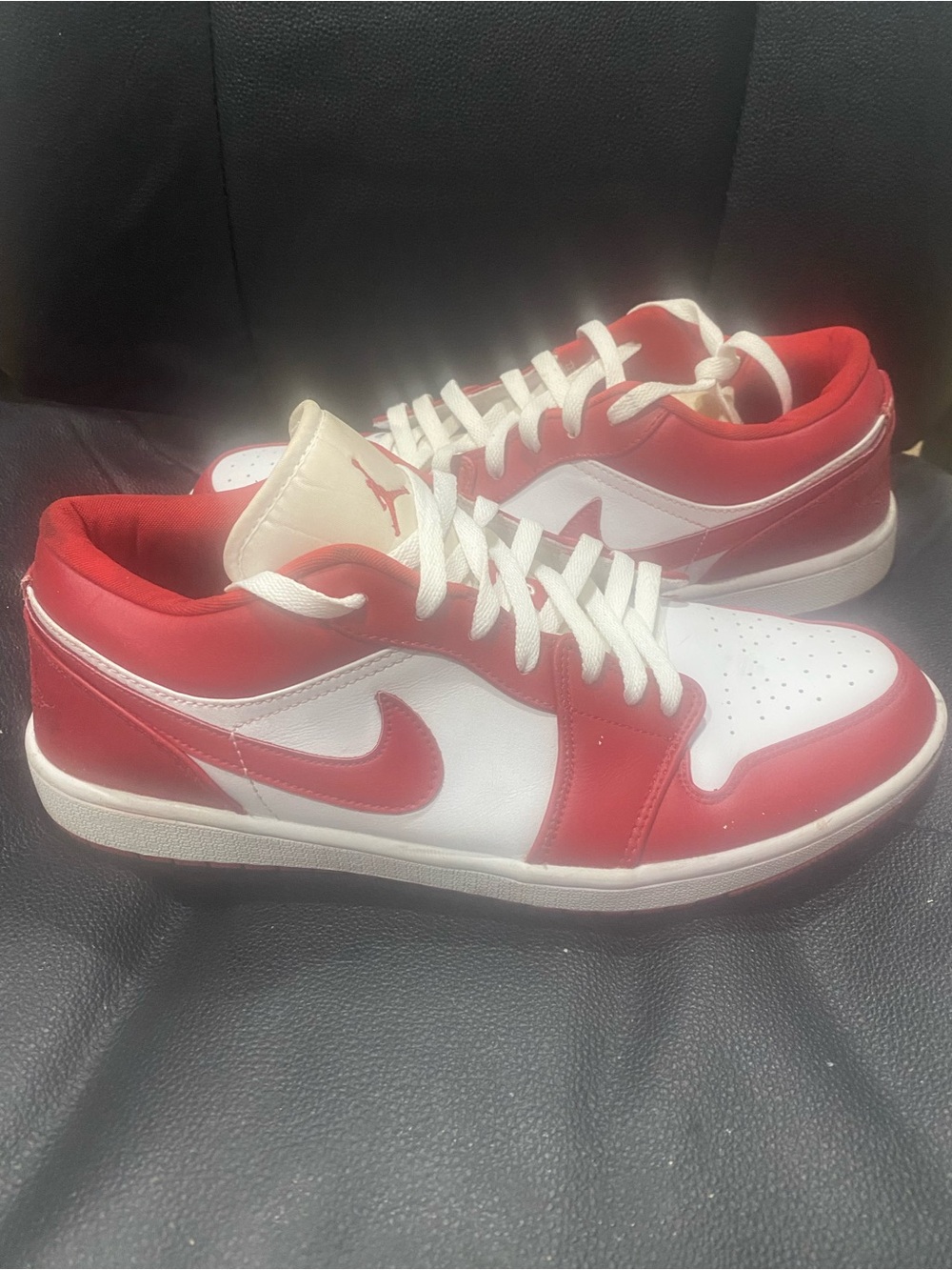 Nike Low Top Sneakers - White & Red Accent